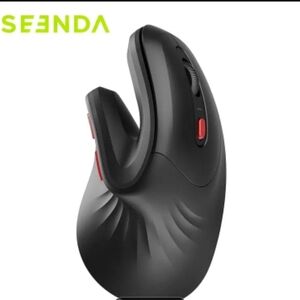 Black Ergonomic Wireless Mouse